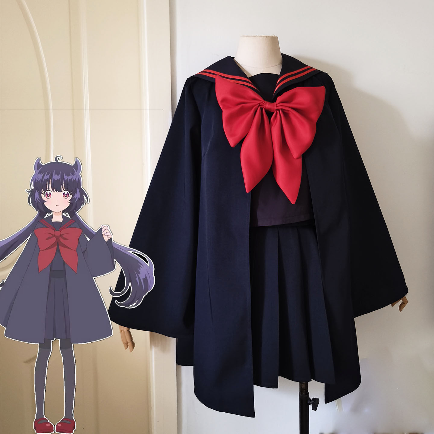 少女怪兽焦糖味cos赤石黑绘女cosplay服装校服制服 日常cos服