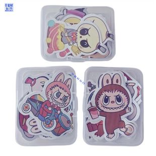包邮 贴纸可爱治愈贴纸儿童喜爱玩具 602 趣味异形贴拉布布36入AMX