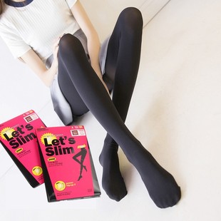 女瘦腿強壓打底襪加厚加絨光腿神器秋冬連褲 slim壓力褲 韓國Lets