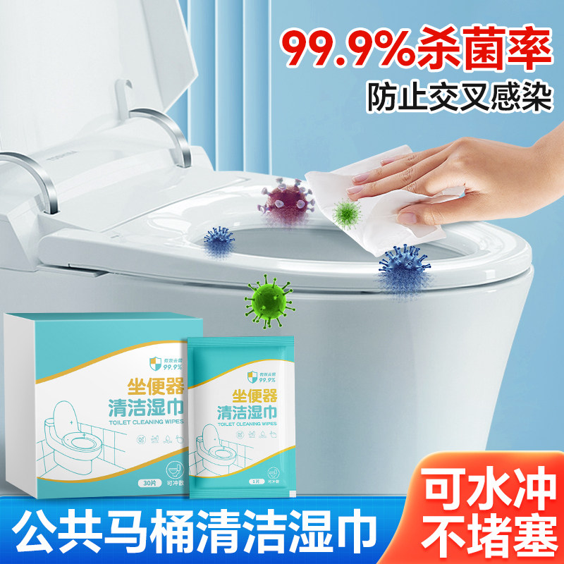单片便携旅行马桶消毒杀菌湿巾