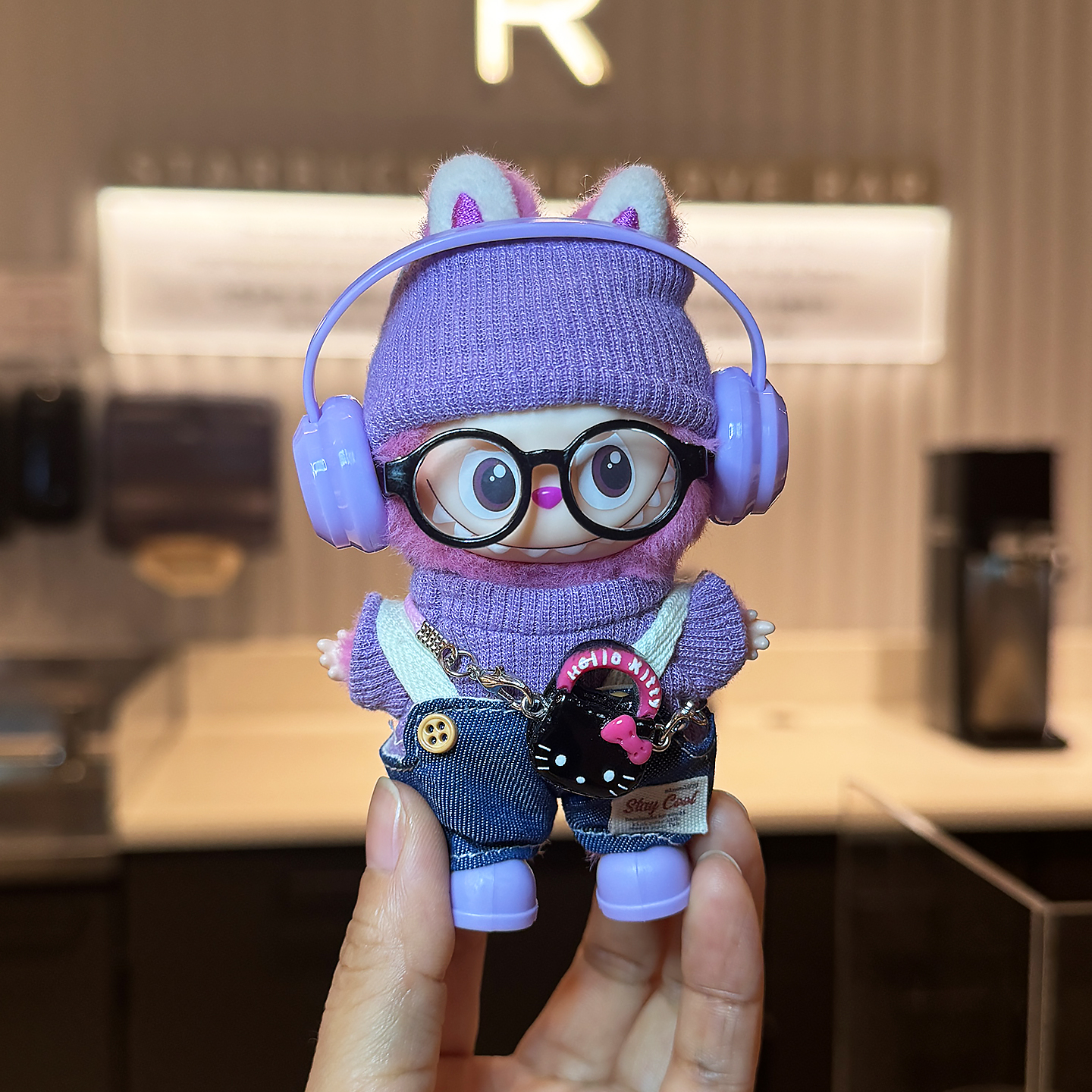 四代拉布布娃衣labubu4.0新款mini搪胶公仔衣服心底密码10cm可爱