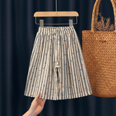 子夏薄款 2026新款 小女孩宽松休闲儿童阔腿裤 女童裤 宝宝纯棉麻中裤