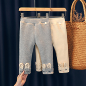 冬加厚夹棉裤 2026新款 儿童保暖长裤 女童打底裤 宝宝纯棉弹力打底裤