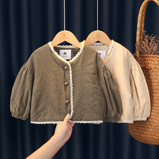 女童外套秋冬款2026新款小女孩时髦洋气公主儿童加厚深秋夹棉外套