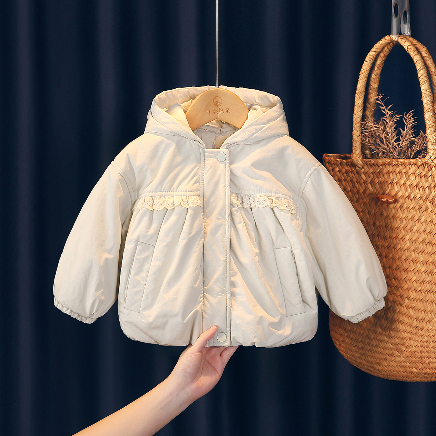 可衣棉尔女宝宝厚款冬季夹棉外套
