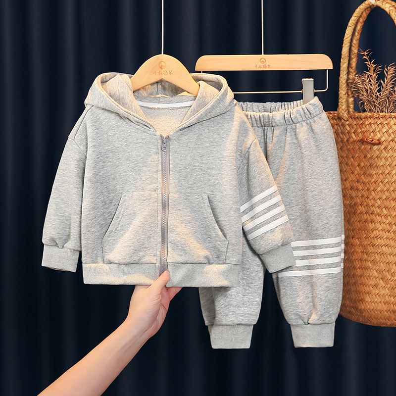 可衣棉尔休闲纯棉春秋季运动套装