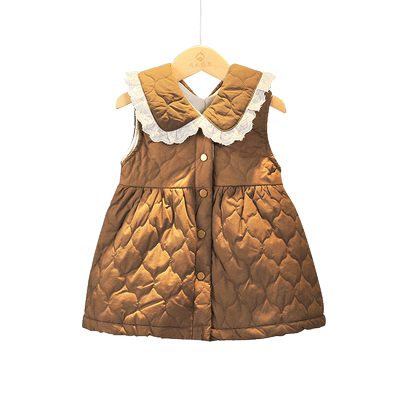 女童韩版冬季夹棉连衣裙