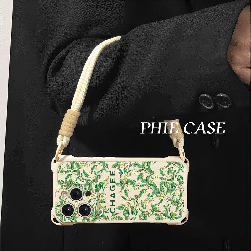 iPhone15手机壳软荣耀MAGIC7创意醒时春山14四角开孔13透明16plus斜挎手腕挂绳苹果12ProMax适用s17ins风防摔