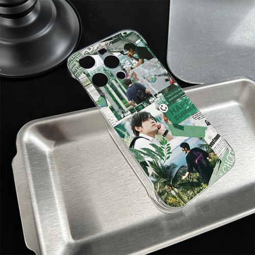 iPhone13高级感无边框苹果16创意小众透明小米17ProMax适用15PLUS超薄笑脸周杰伦14带支架硬手机壳红米K90MAX