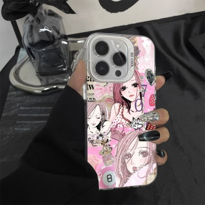 华为PURA90动漫iPhone13彩银苹果16高级感红米NOTE15手机壳红米K90MAX硬小米17ProMax适用14plus小众NANA女孩