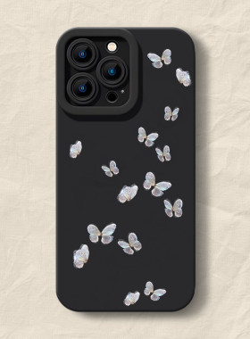 VIVOY600PRO适用iPhone13ins风苹果16e创意华为NOVA15瞳眼12ProMax软小米17小众手机壳14PLUS艺术蝴蝶荣耀600
