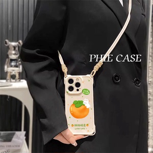 小米14防摔15plus手机壳软12ProMax适用OPPOFindx9柿柿如意兔子iPhone17四角开孔13透明苹果16斜挎手腕挂绳a6