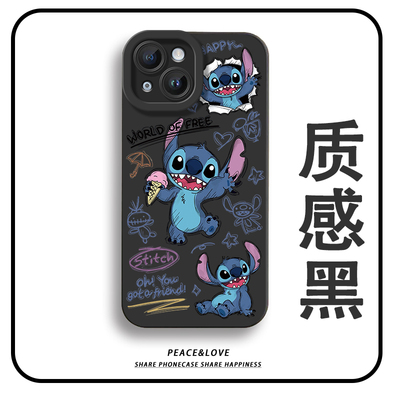 iPhone16手机壳软17ProMax雪糕史迪仔苹果15卡通真我GT8Pro适用14Plus瞳眼13可爱荣耀POWER2新款VIVOx300动漫