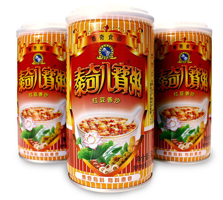 泰奇八宝粥红豆香沙味370g/12罐 紫薯味玉米原味优惠装大罐装整箱