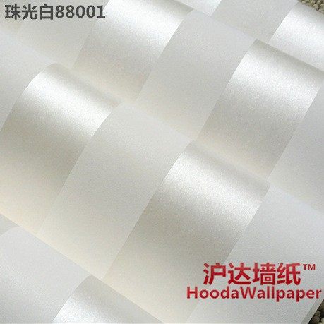 欧式3D立体竖条纹加厚无纺布墙纸温馨卧室客厅背景墙壁纸白色