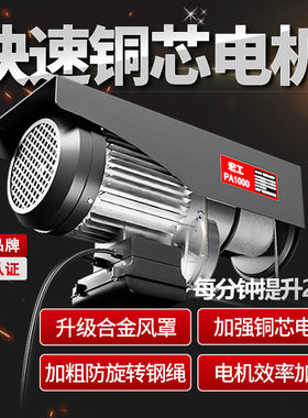 快速微型电动葫芦220v家用吊机