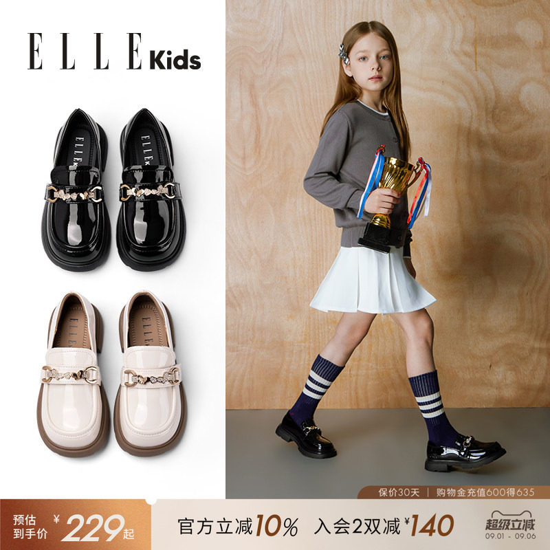 ELLEKIDS童鞋春季软底女童皮鞋图片