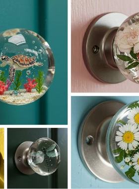 跨境新款Unique decorative door handle独特装饰衣柜门把手花朵