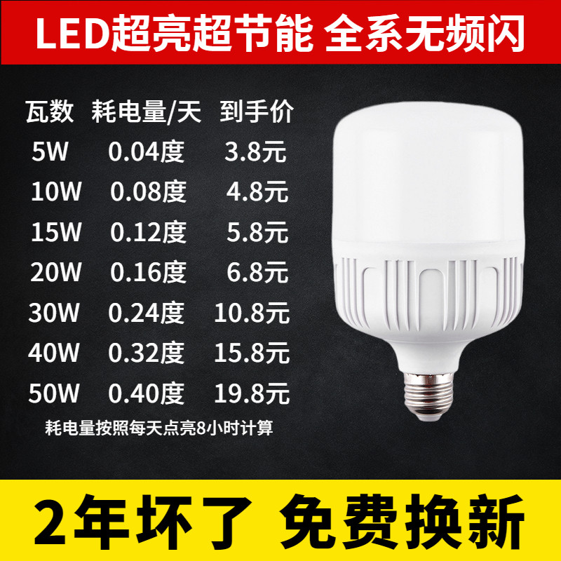 包邮节能家用大功率工厂房LED