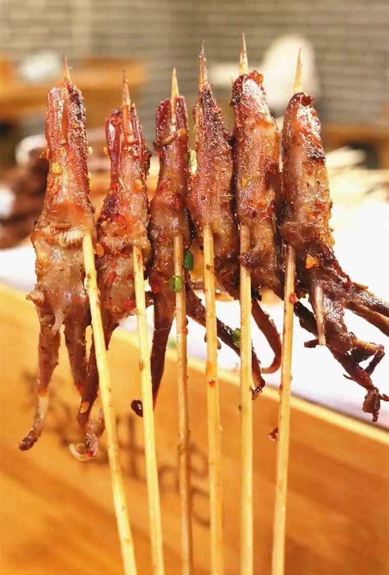 味北少烧烤腌制冷冻半成品鸭舌串30只/包,送料商家拿货联系客服