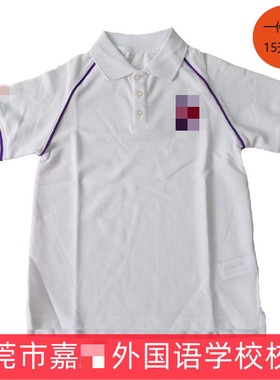 东莞市嘉荣外国语学校小初高中男女白色短袖PE运动校服裤