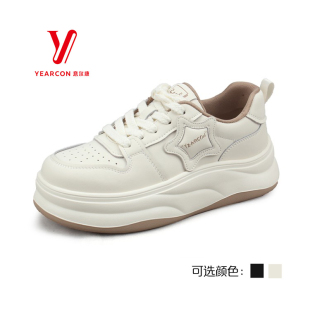 简约百搭厚底休闲板鞋 意尔康SSSS秋季 时尚 女鞋 S571AD05515Y 新款