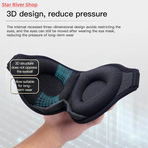 3D Memory Foam Silk Sleep Mask Soft?Women Men Eye Patches C
