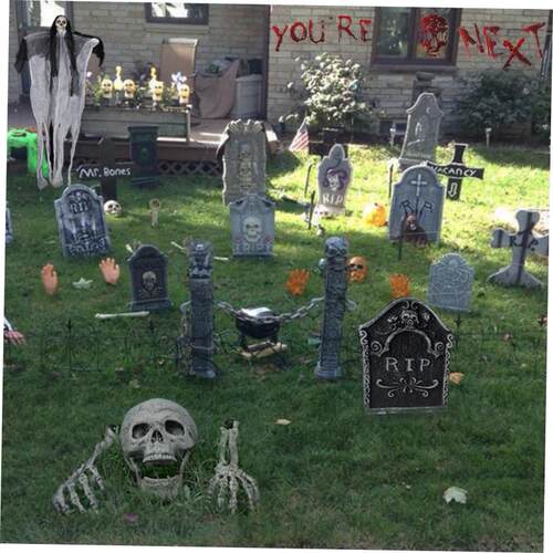 Halloween Garden Decoration Skull Skeleton Paw Tomb