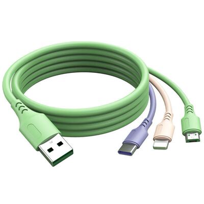 Multi Charger Cable 3in1 USB Charging Cord for Light Type-C