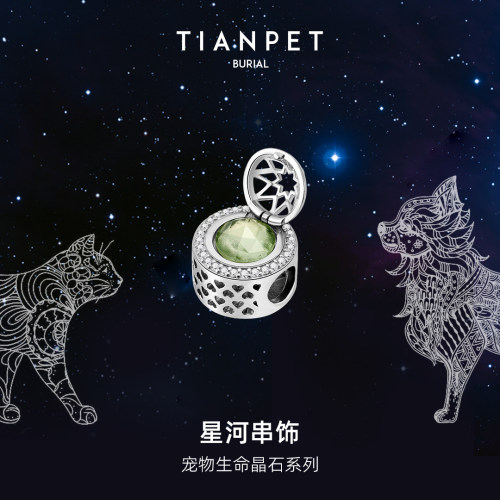 宠物毛发晶石骨灰培育生命DNA 猫咪狗兔子离世收藏纪念吊坠项链
