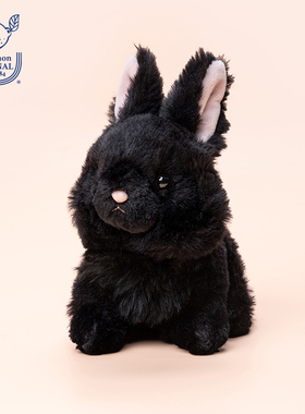 sunlemon仿真黑色兔子毛绒玩偶可爱公仔安抚娃娃生日玩具女生礼物