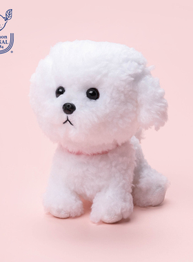 sunlemon仿真比熊犬毛绒玩偶儿童安抚娃娃狗狗小公仔生日玩具礼物