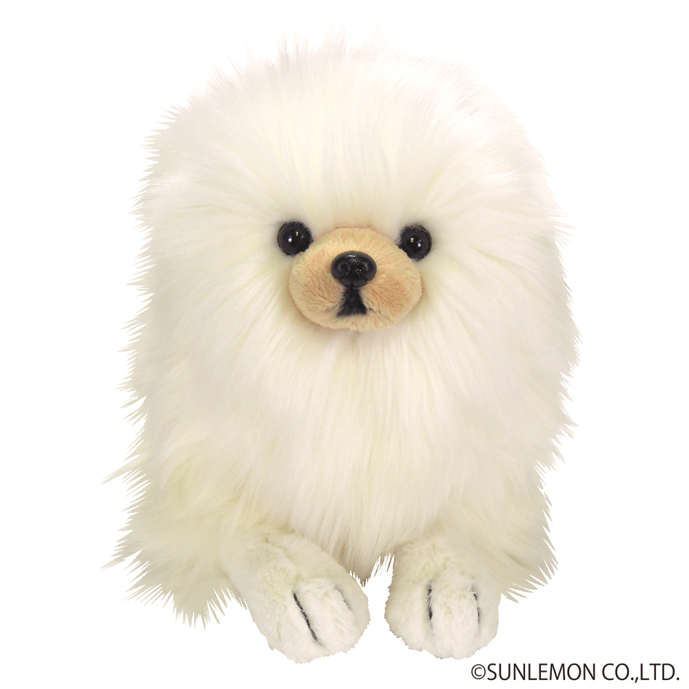 Sunlemon可爱仿真博美狗狗毛绒玩偶送女朋友小孩生日礼物玩偶