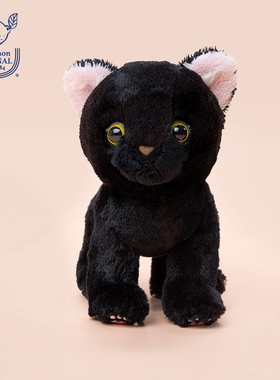 sunlemon仿真黑色猫咪毛绒玩偶儿童玩具可爱娃娃小公仔生日礼物