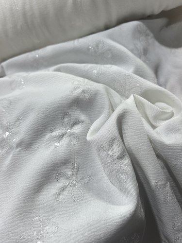 3米×1.4米弹力色丁绣水晶珠片花微透，重180克一米#B154