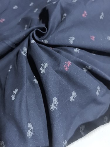 3米x1.45米纯棉小细斜纱卡印花藏蓝色，重330克中厚#A057