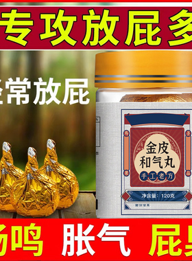 金皮和气丸肚子肠鸣胀气不消化肠胃男女屁臭屁多经常老放屁西源t6