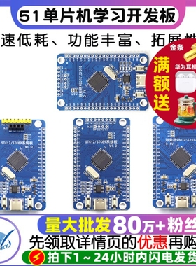 STC89C52单片机学习实验开发板 51单片机最小系统板 STC12C5A60S2