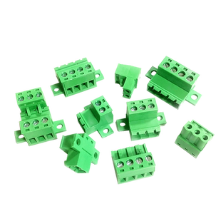 免焊对接2EDGRKC-5.08mm底板固定锁板对插拔PCB接线端子2/12/24p