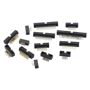 DC3-6/8/10/12/14/16-50P 连接器弯针 1.27mm间距简易牛角插座IDC