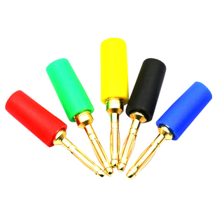 2MM香蕉插头纯铜镀金 2mm小香蕉插头测试线插头插座焊接组装式