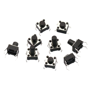 6*6*5MM按键按钮微动轻触开关小铜脚四脚4脚立式直插贴片电磁炉