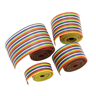 彩色排线1米杜邦线10p14/16/20/26/34/40P彩排线1.27mm间距FC兼容