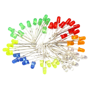 3mm发光二极管LED灯珠粒高亮白发红黄蓝光绿共阳七彩色红发小灯泡