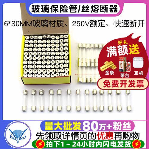 玻璃保险丝管6*30MM保险丝熔断器