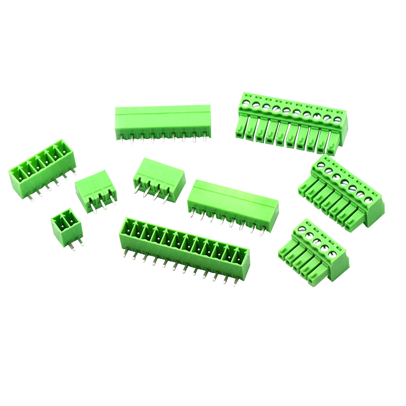 KF2EDG 3.5MM插拔式pcb接线端子 15EDG 弯直针+插座2/3/4/5/8/12P