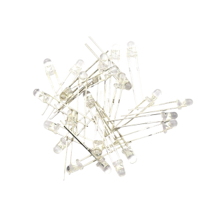 3mm 白发白光 发光二极管LED 高亮 白发白 3mmLED灯 (50个)