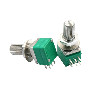 双联6脚 09型 音响/功放/密封电位器 B10K  柄长15MM 配螺母