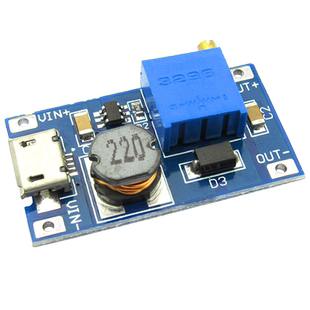 2aDC-DC可调升压稳压电源模块板2577宽压输入2/24V升5/9/12/28V