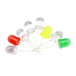 超高亮10mm发光二极管LED灯珠白红发红光白色翠绿黄蓝发蓝黄绿灯